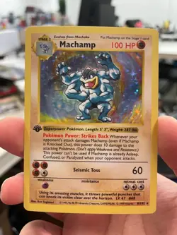 Pokemon - Machamp - 8/102 (Base Set Shadowless) - Deck Exclusives 1st Edition LP - Image 1