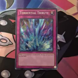 Yugioh TCG Torrential Tribute LCYW-EN180 2013 Unlimited Secret Rare - LP - Image 1