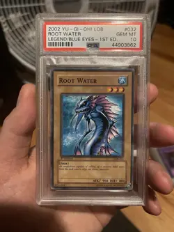 Yugioh Root Water LOB-032 Common 1st Edition PSA 10 Gem Mint Legend Of Blue-eyes - Image 1