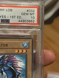 Yugioh Root Water LOB-032 Common 1st Edition PSA 10 Gem Mint Legend Of Blue-eyes - Image 3