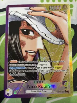 One Piece TCG Nico Robin OP09-062 Leader Parallel Alternative Art English NM - Image 1
