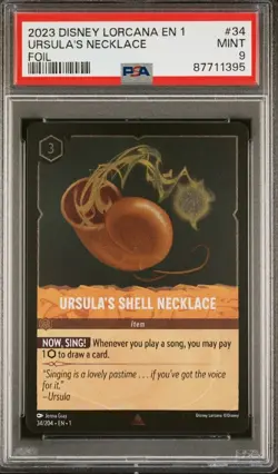 2023 DISNEY LORCANA EN 1-THE FIRST CHAPTER FOIL URSULA'S SHELL NECKLACE - Image 1