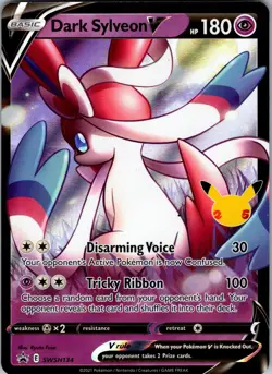 SWSH: Sword & Shield Promo Cards #SWSH134 Dark Sylveon V - Image 1