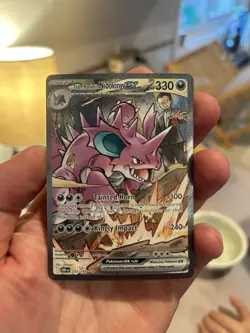 Pokemon TCG Team Rockets Nidoking EX Holo Card 233/182 Destined Rivals SIR NM - Image 1