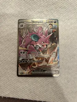 Pokemon TCG Team Rockets Nidoking EX Holo Card 233/182 Destined Rivals SIR NM - Image 2