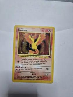 Pokemon Moltres Holo 12/62 Fossil Vintage WOTC Card - Image 1