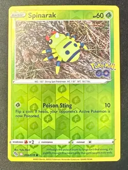 Spinarak [Ditto] 006/078 2022 Pokemon GO Set Pokemon Card Unpeeled Exclusive Nm - Image 1