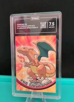 Topps Series Charizard #06 Graded Card 7.5 NM TAG FREE SHIPPING - Image 1
