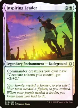 Inspiring Leader FOIL - 028/361 - Uncommon - Commander Legends CLB MTG - Image 1