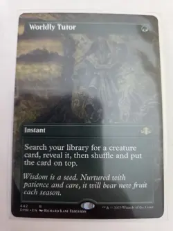 mtg, Worldly Tutor (Borderless) Dominaria Remastered Foil NM - Image 3
