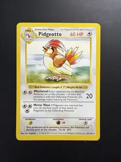 [NM+] Pokemon TCG - Pidgeotto 22/102 Base Set Rare Shadowless WOTC 1999 [A] - Image 1