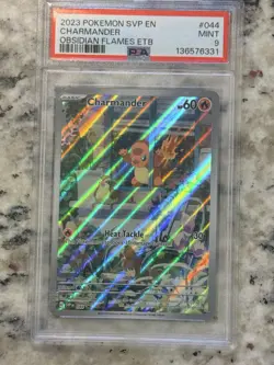 2023 Pokemon SVP Charmander Obsidian Flames ETB PSA 9 MINT - Image 1
