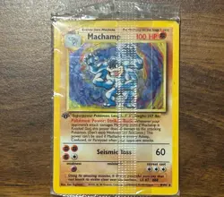 MACHAMP POKEMON Card FACTORY SEALED 1st Edition 1999 Mint Condition WOTC Holo10 - Image 1