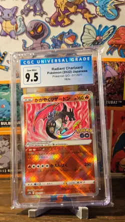 Pokemon TCG Radiant Charizard Pokemon GO 011/078 Radiant Rare graded cgc 9.5 - Image 1