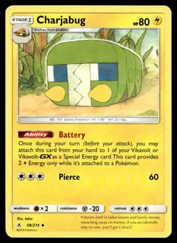 Charjabug SM - Unbroken Bonds 58/214 MP Pokemon TCG | Buy 10 Get 10 Free - Image 1