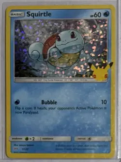 Squirtle HEAVY HOLO BLEED 17/25 ERROR McDonald's 25th Anniversary Pokemon NM - Image 4
