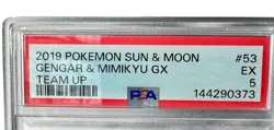 Pokemon Team Up Gengar & Mimikyu GX 53/181 Ultra Rare Holo TAG TEAM PSA 5 - Image 4