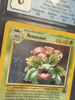 Pokemon TCG Venusaur Black Star Promo Holo Swirl CGC 8 With Subgrades - Image 2
