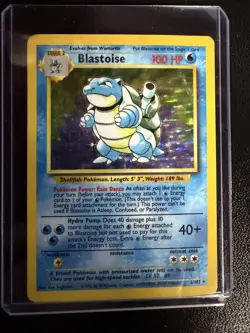 Pokemon TCG Blastoise Holo Rare Base Set 2/102 WOTC 1999 Vintage - Image 1
