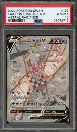 Pokemon Origin Forme Palkia V Astral Radiance Full Alt Art #167 PSA 10 Gem Mint - Image 1