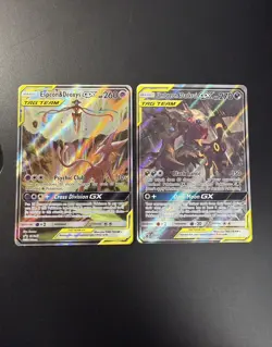 Pokemon Espeon & Deoxys GX, Umbreon & Darkrai GX Tag Team Holo SM240 SM241 - 2 … - Image 1