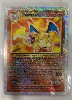 Raw Vintage Pokemon TCG Charizard Legendary Collection 3/110 Reverse Holo Rare - Image 1