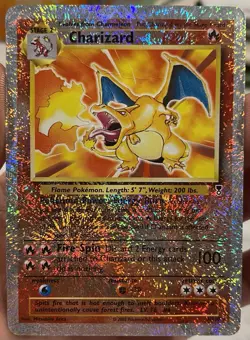 Raw Vintage Pokemon TCG Charizard Legendary Collection 3/110 Reverse Holo Rare - Image 3