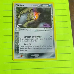 Nintendo Pokemon TCG Persian 48/110 EX Holon Phantoms Reverse Holo 70 HP - Image 1