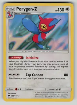 Porygon-Z 105/147 Holo Rare Burning Shadows Pokemon NM - Image 1