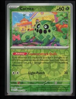 Cacnea 005/198 Pokemon Scarlet & Violet Common Near Mint Reverse Holo - Image 1