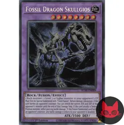 Yugioh Fossil Dragon Skullgios BLAR-EN009 Secret Rare 1st Edition NM - Image 1