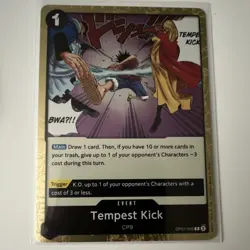 One Piece Tempest Kick OP07-096 Event CP9 1 Cost Card Game Regular - Image 1