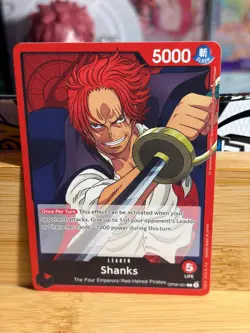 SHANKS OP09-001 Emperors in the New World Leader One Piece TCG Near Mint - Image 1