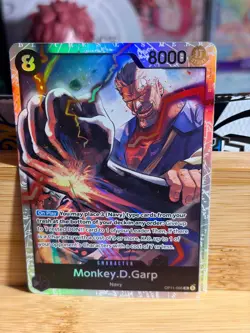 MONKEY.D.GARP OP11-095 A Fist of Divine Speed Super Rare Foil One Piece TCG NM - Image 1