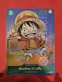 Monkey.D.Luffy (1st Anniversary Tournament) P-037 One Piece Promotion Cards Foil - Image 1