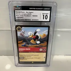 Disney Lorcana TCG Donald Duck 106/204 CGC 10 - Image 1