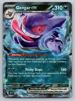 Gengar ex 104/162 Holo Temporal Forces Pokemon Card - Image 1