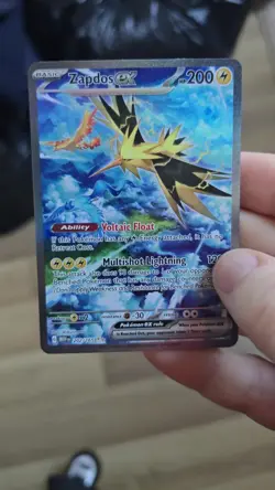 Pokemon TCG Zapdos EX Card 202/165 Scarlet Violet-151 Sir English 2023 NM - Image 2