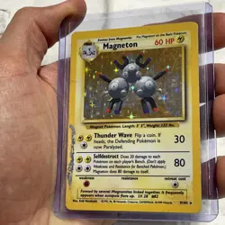 Pokemon TCG Magneton Base Set Holo Rare Card 9/102 MP Vintage WOTC Nintendo Vtg - Image 2