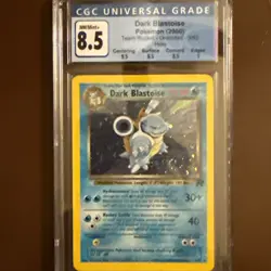 2000 Dark Blastoise Team Rocket Holo Pokemon Card 3/82 CGC 8.5 NM/Mint Swirl 🌀 - Image 3