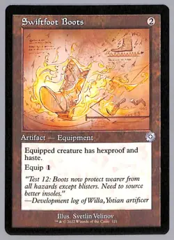 Swiftfoot Boots - Schematic - Retro Frame - 121 - The Brothers' War (BRR) MTG - Image 5