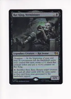 MAGIC THE GATHERING MTG TEENAGE MUTANT NINJA TURTLES FOIL RAT KING, VERMINISTER - Image 1