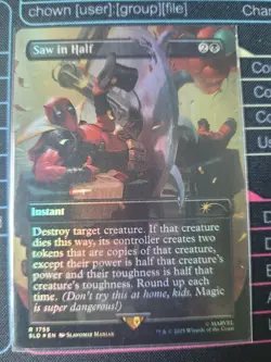 Saw in Half (Rainbow Foil) Secret Lair Drop Foil - Image 1