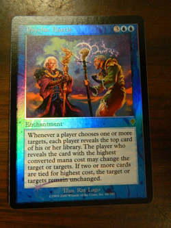 MTG FOIL Invasion Rare Psychic Battle #68 of 350 Excellent Condition - Image 1