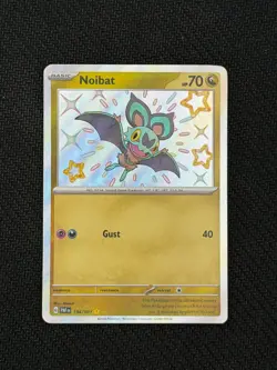 Pokemon TCG Scarlet & Violet Paldean Fates Shiny Noibat Holo 194/091 NM - Image 1