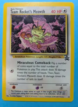 Pokemon Team Rocket's Meowth WoTC Promo 18/53 - Image 1