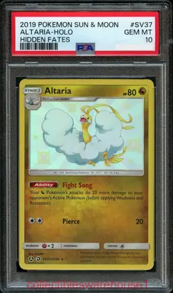 Pokemon Hidden Fates Altaria SV37 PSA 10 - Image 1