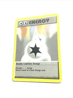 DOUBLE COLORLESS ENERGY - 96/102 - Base Set SHADOWLESS - Pokemon Card - DMG - Image 1