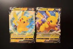 Pokemon TCG - Pikachu V SWSH198 & Pikachu V SWSH061 Holofoil Promo - NM - Image 1
