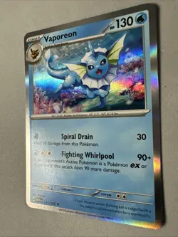 Pokemon TCG * Scarlet & Violet 151 * 134/165 Vaporeon Rare * HOLO * Fresh Pack - Image 2